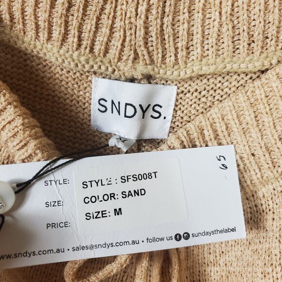 SNDYS Hendrix Knit Lounge Pants in Sand Size M - Picture 2 of 8